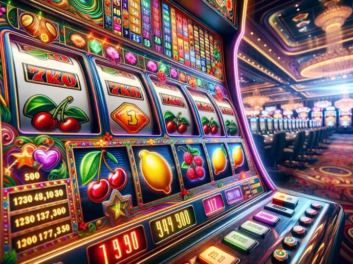 Slot klasik DPO88 bergaya retro dengan tiga gulungan dan simbol buah tradisional